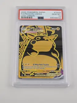 PIKACHU VMAX #TG29 PSA 10 2022 POKEMON LOST ORIGIN FULL ART GEM MINT - Image 1