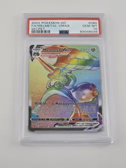 2022 POKEMON GO SECRET #080 FULL ART/MELMETAL VMAX PSA 10 - Image 1