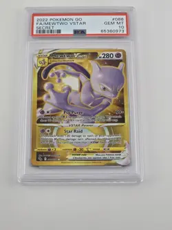 Pokemon Mewtwo VSTAR Pokemon Go Secret Rare Full Art #086 PSA 10 Gem Mint - Image 1