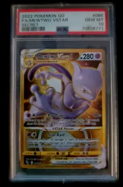 2022 Pokemon GO Mewtwo Vstar PSA 10 - Image 1