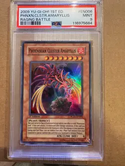 Yugioh Phoenixian Cluster Amaryllis RGBT-EN006 1/e Super Rare PSA 9 - Image 1