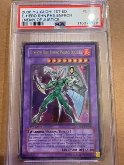 Yugioh Elemental Hero Shining Phoenix Enforcer EOJ-En033 1/e Ultra Rare PSA 9 - Image 1