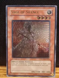 Yugioh Sage Of Silence STON-EN015 Ultimate Rare 1st Ed LP - Image 1
