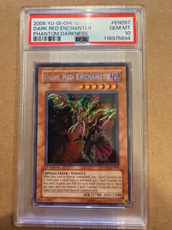 Yugioh Dark Red Enchanter PTDN-EN097 Secret Rare 1/e PSA 10 - Image 1