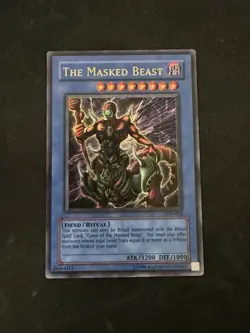 Yugioh The Masked Beast Labyrinth of Nightmare Ultra Rare LON-001 Konami 2003 NM - Image 1