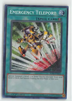 YuGiOh Rarity Collection II Emergency Teleport Secret Rare #RA02-EN053 - Image 1
