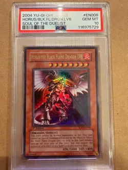 Yugioh Horus the Black Flame Dragon LV8 Ultra Rare 1/e PSA 10 - Image 1