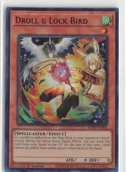 YuGiOh Rarity Collection II Droll & Lock Bird Alt Art Super Rare #RA02-EN006 - Image 1