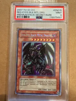 Yugioh Red Eyes Black Metal Dragon PP01-EN015 Secret PSA 9 - Image 1