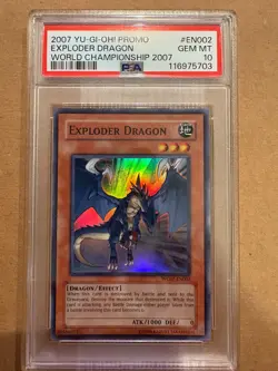 Yugioh Exploder Dragon WC07-EN002 Promo PSA 10 - Image 1