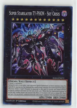 YuGiOh Quarter Century Stampede Super Starslayer TY-PHON - Sky Crisis #RA04EN072 - Image 1