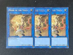 3x YuGiOh! - Monk of the Tenyi CRBR-EN056 Rare 1st Edition Near Mint - Image 1