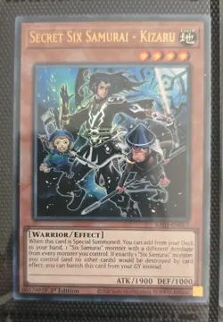 RA03-EN017 Secret Six Samurai - Kizaru : Ultra Rare Card : 1st Edition YuGiOh - Image 1