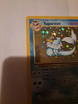 Pokemon Vaporeon Holo Trading Card Wizards Base Set 1999 Rare - Image 3