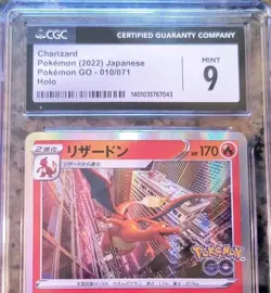 🔥Charizard Holo RARE Pokemon GO Card CGC 9 MINT Graded Jap. #010/071 (2022)✨ - Image 2