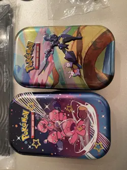 Pokemon TCG New 3 Card Magnetic Holder Coins, Small Card Holder Tin And Dice Set - Image 2