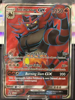 Incineroar GX SM38 SM Black Star Promo Pokemon Card Full Art Rare LP/MP - Image 1