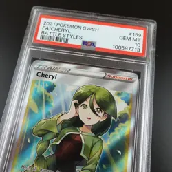 PSA 10 Cheryl 159/163 Battle Styles Trainer Holo Full Art Pokemon Card - Image 2