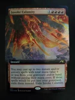 Invoke Calamity NM FOIL EXTENDED ART Kamigawa: Neon Dynasty MTG FREE SHIPPING - Image 1