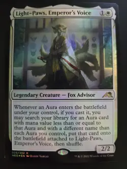 Light-Paws, Emperor's Voice NM FOIL Kamigawa: Neon Dynasty MTG FREE SHIPPING - Image 1