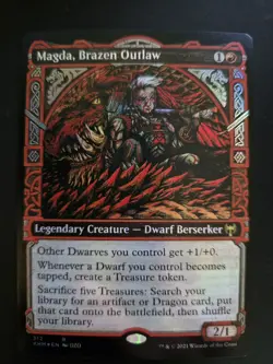Magda, Brazen Outlaw NM FOIL SHOWCASE Kaldheim MTG FREE SHIPPING - Image 1