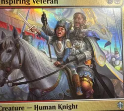 NM Foil Inspiring Veteran - Throne of Eldraine Magic The Gathering MTG - Image 2