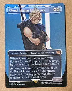 CLOUD MIDGAR MERCENARY - FOIL - MAGIC THE GATHERING MTG - FINAL FANTASY - NM+ - Image 1