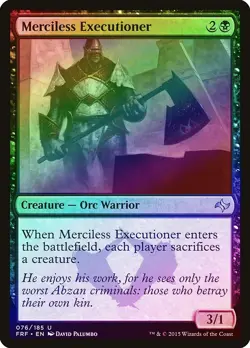 MTG NM English Merciless Executioner FOIL Fate Reforged - Image 1