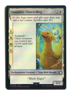 Summon Choco Mog FOIL #0035 NM Final Fantasy FIN MTG Magic the Gathering - Image 1