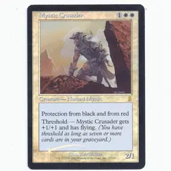 MTG Mystic Crusader FOIL LP SP Odyssey Magic the Gathering - Image 1