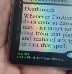 MTG Tinybones The Pickpocket Outlaws of Thunder Junction Foil Promo - Image 2