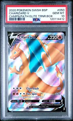 2020 POKEMON SWSH BLACK STAR PROMO #050 CHARIZARD V CHMPN.PATH PSA 10 - Image 1