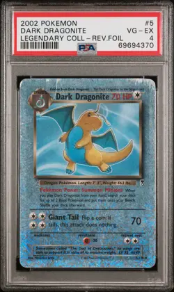 PSA 4 Pokemon Legendary Collection Dark Dragonite 5/110 Reverse Holo Rare - Image 1