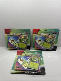 Pokemon TCG Prismatic Evolutions Leafeon Tech Stickers Lot of 3 - Image 1