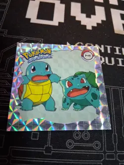Vintage 1999 Artbox Pokemon Sticker #PR35 Squirtle Bulbasaur Series 1 Prizm Holo - Image 1
