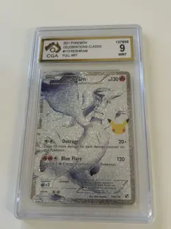 CGA 9 MINT RESHIRAM #113 CELEBRATIONS CLASSIC COLLECTION POKEMON TCG 2021 - Image 1