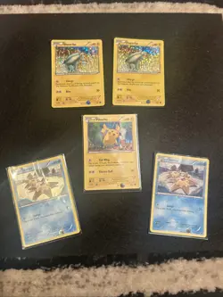 5 2015 Mcdonalds Promo Pokemon Cards Pikachu Staryu Electrike LP-MP-HP+ - Image 1