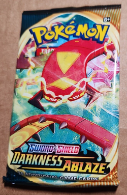 Pokemon TCG Sword & Shield Darkness Ablaze Booster Pack - Sealed - Image 1