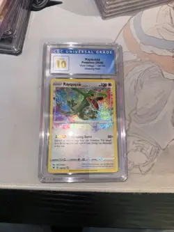 CGC Pristine 10 Rayquaza Amazing Rare 138/185 Pokemon Vivid Voltage - Image 2