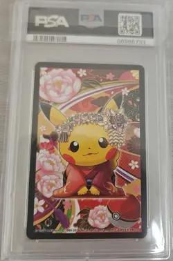 PSA 10 2016 POKEMON PLAYING CARDS MAIKO PIKACHU & OKUGE PIKACHU 8 OF DIAMONDS - Image 1