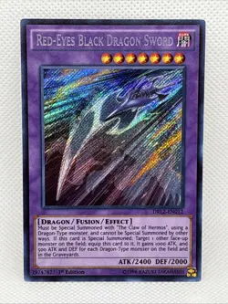 Yugioh Red-Eyes Black Dragon Sword DRL2-EN012 Secret Rare 1st Ed NM - Image 1
