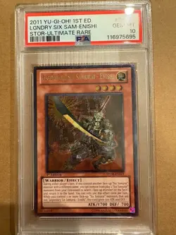 Yugioh Legendary Six Samurai-Enishi STOR-EN021 1/e Ultimate Rare PSA 10 - Image 1