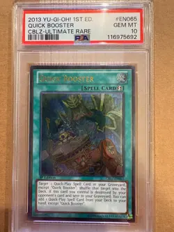 Yugioh Quick Booster CBLZ-EN065 1/e Ultimate Rare PSA 10 - Image 1