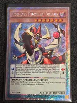 Yugioh! Odd-Eyes Pendulum Dragon - CT12-EN001 - Platinum Secret Rare - Image 1