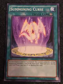 Yugioh! LP Summoning Curse - OP01-EN026 - Common - Unlimited Edition Lightly Pla - Image 1