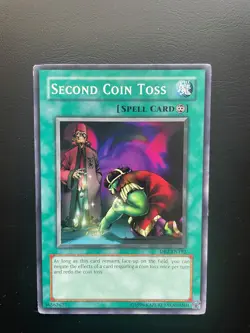 Yugioh Second Coin Toss DB2-EN192 Common Unlimited Edition Damaged - Image 1