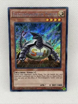 Yugioh Electromagnetic Turtle YGLD-ENA00 Secret Rare Limited Edition NM - Image 1