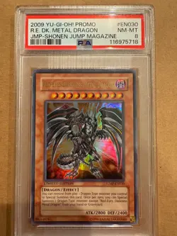 Yugioh Red Eyes Darkness Metal Dragon JMP-EN030 Promo PSA 8 - Image 1
