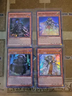 YUGIOH EIDOS/EDEA SQUIRE + EHTHER/EREBUS MONARCH SR01 SUPER/ULTRA 1ST ED NM - Image 1