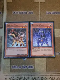 YUGIOH BUJINGI WARG + BUJINGI WOLF JOTL COMMON 1ST ED NM - Image 1